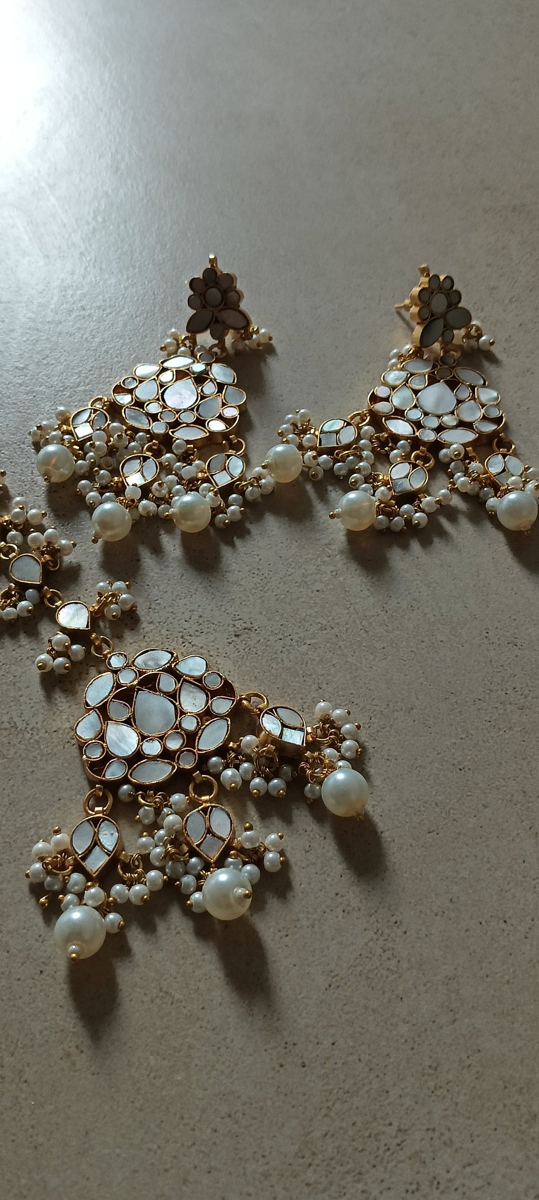 Daniele mop earrings tikka set