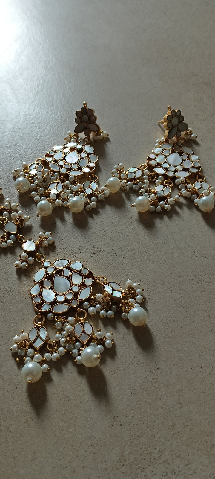 Daniele mop earrings tikka set