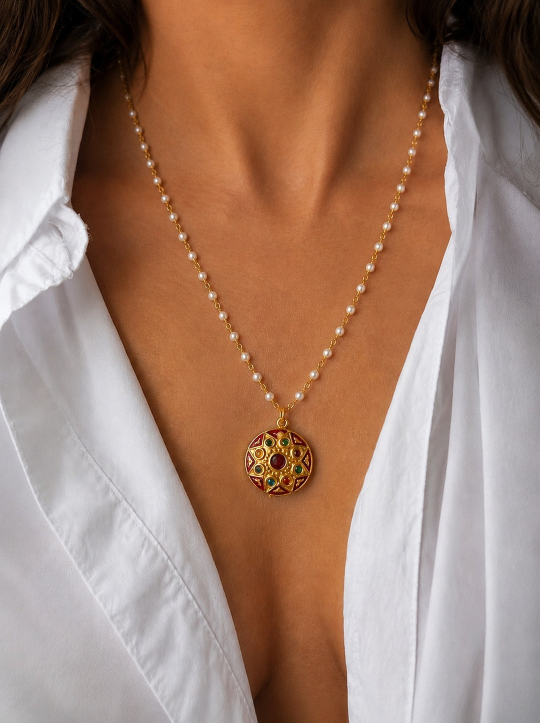 Pichai jadau antique necklace