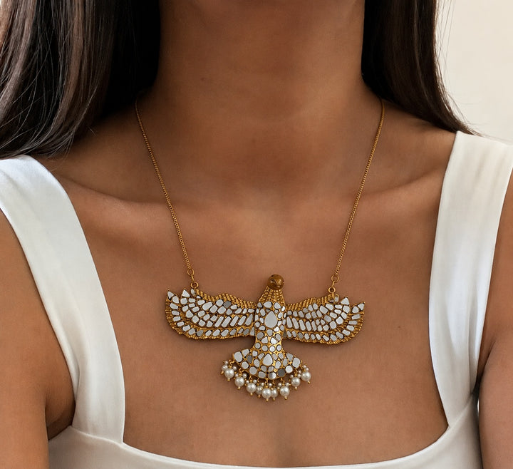 MOP eagle necklace