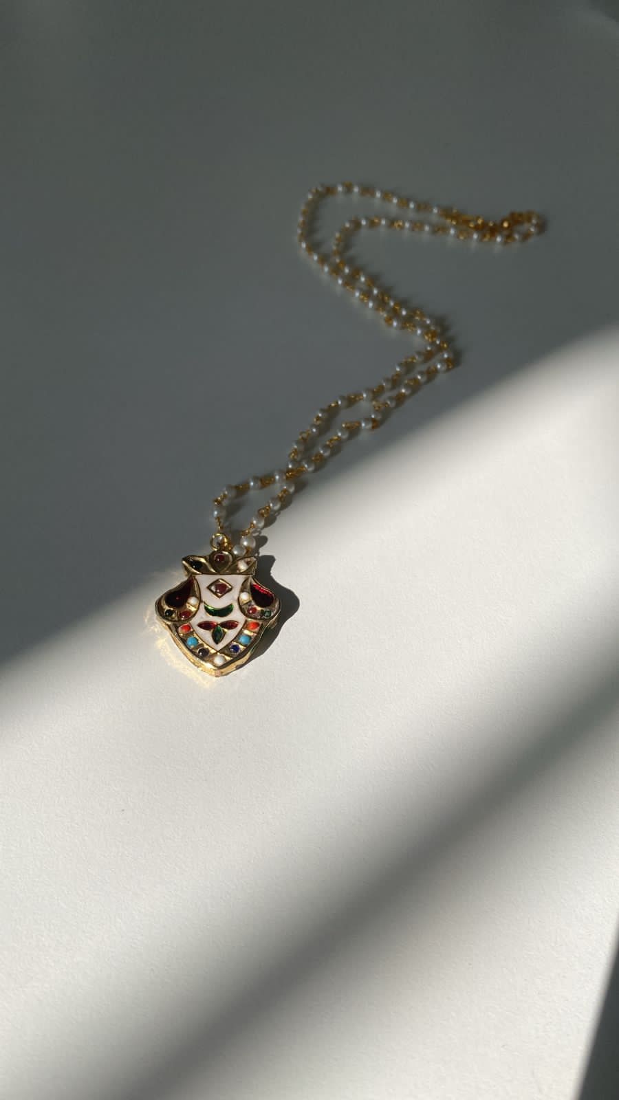 Navratan fish necklace