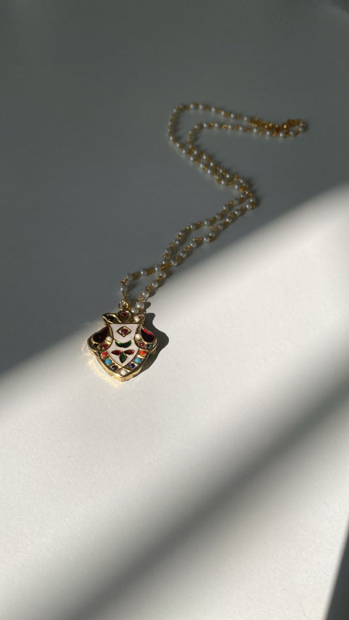 Navratan fish necklace