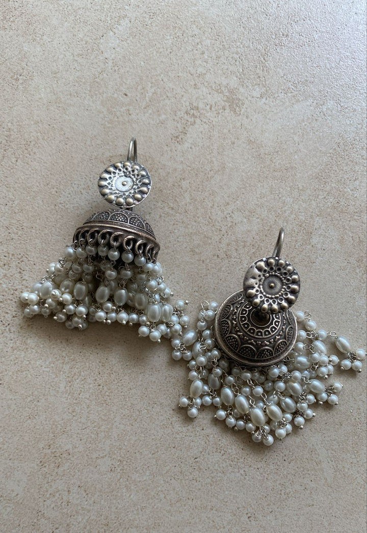 Antique pearl jhumki earrings