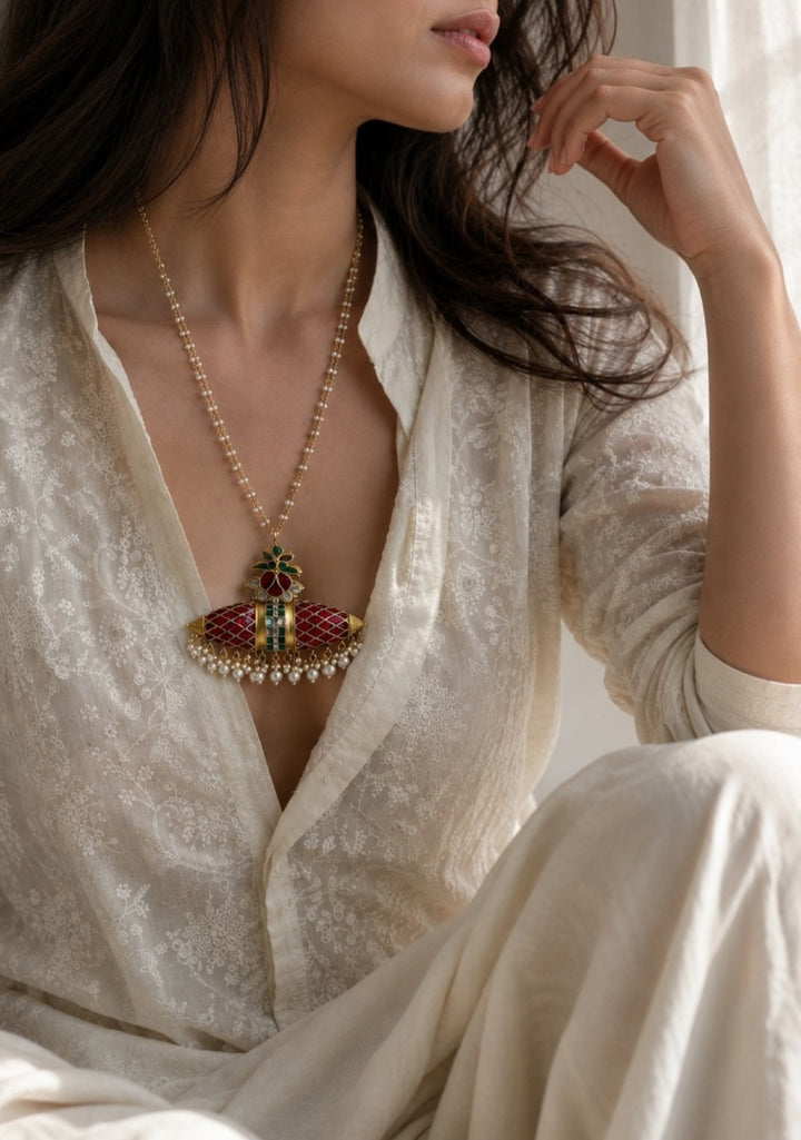 Taweez red necklace