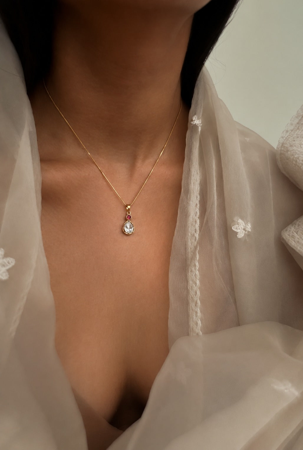 Crystal drop necklace