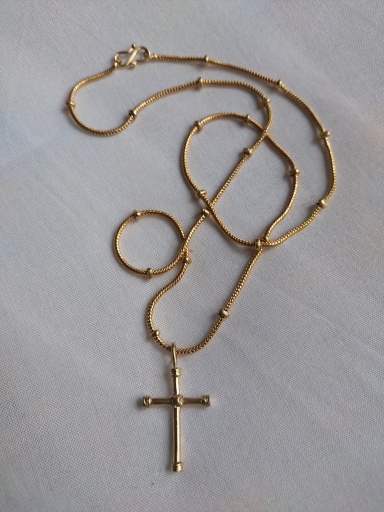 Cross Gold Chain Men – Dhora India - Main Image