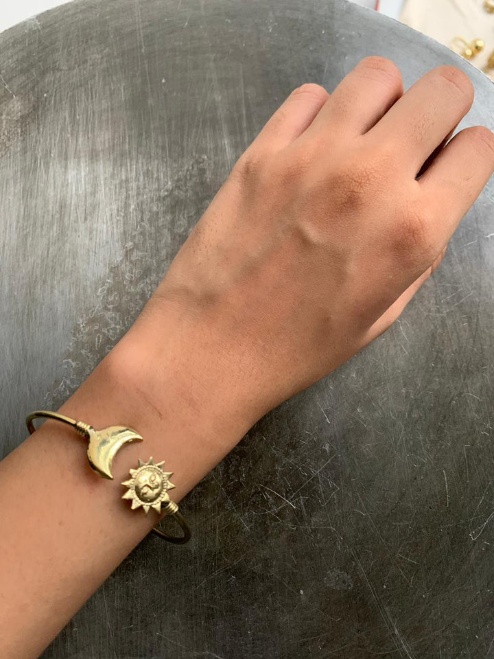 Sun Moon Cuff Bracelet