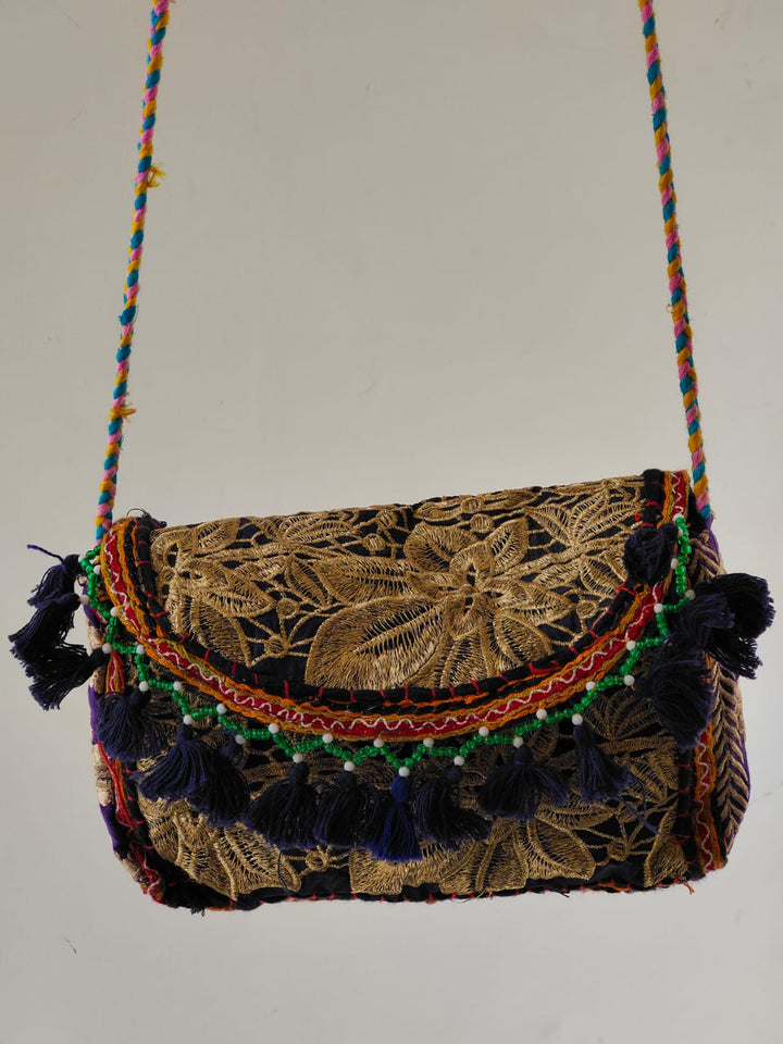 Embroidered Sling Bag