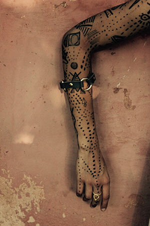 Square Circ Hoop Earrings