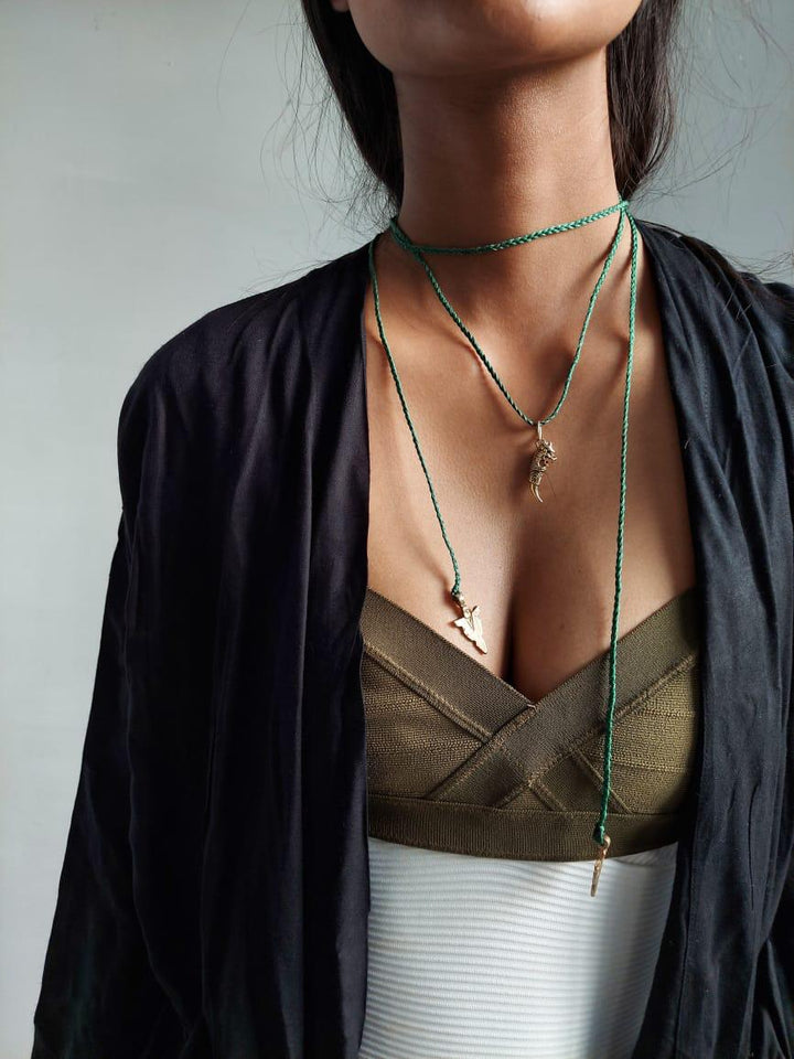 Hemp String With Tooth Necklace