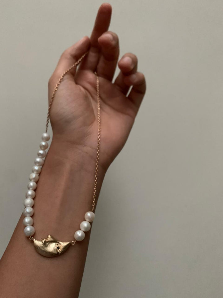 Moon Pearl Necklace