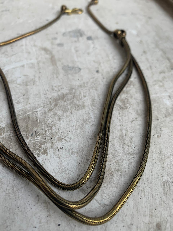 Trio Snake Chain Necklace