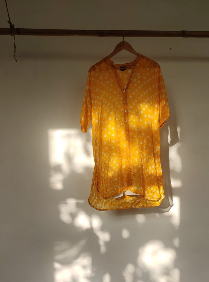 Bandhej Dress (Chrome Yellow)