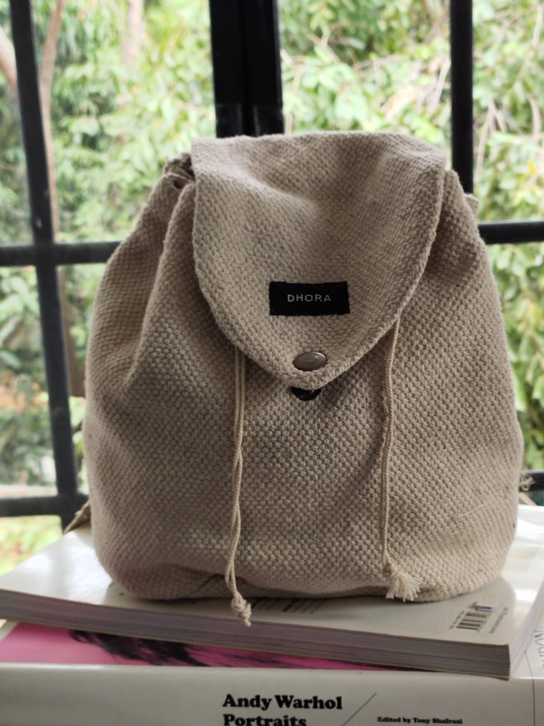 Plain Jute Backpack