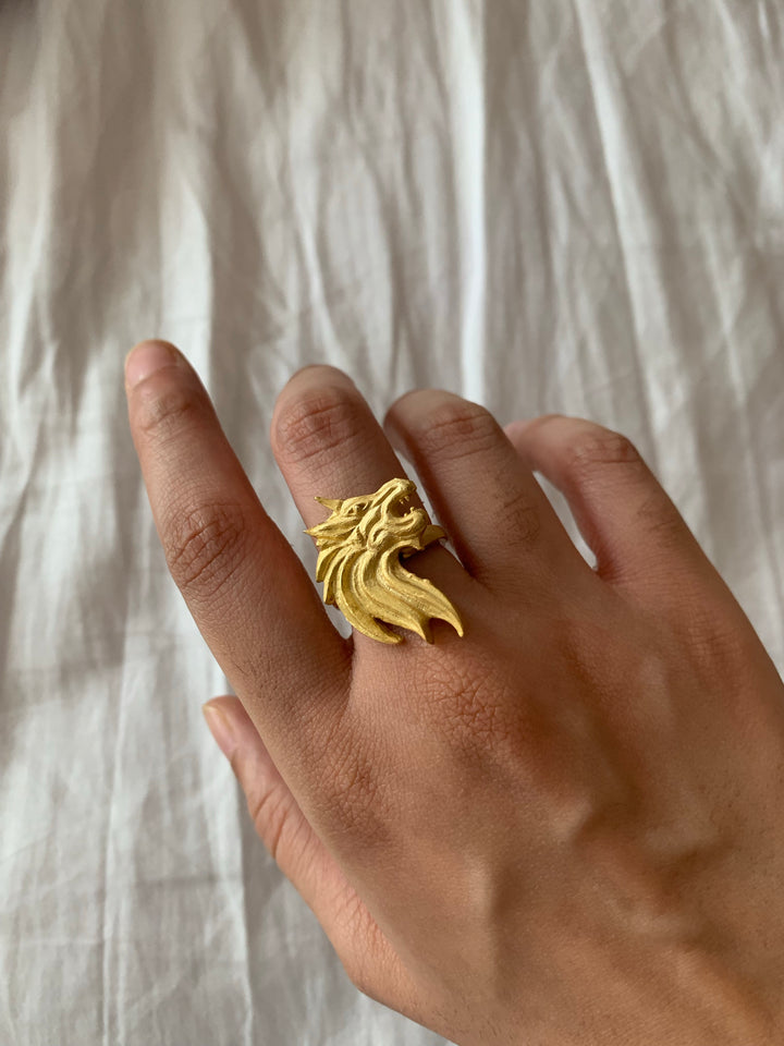 Lion Face Ring