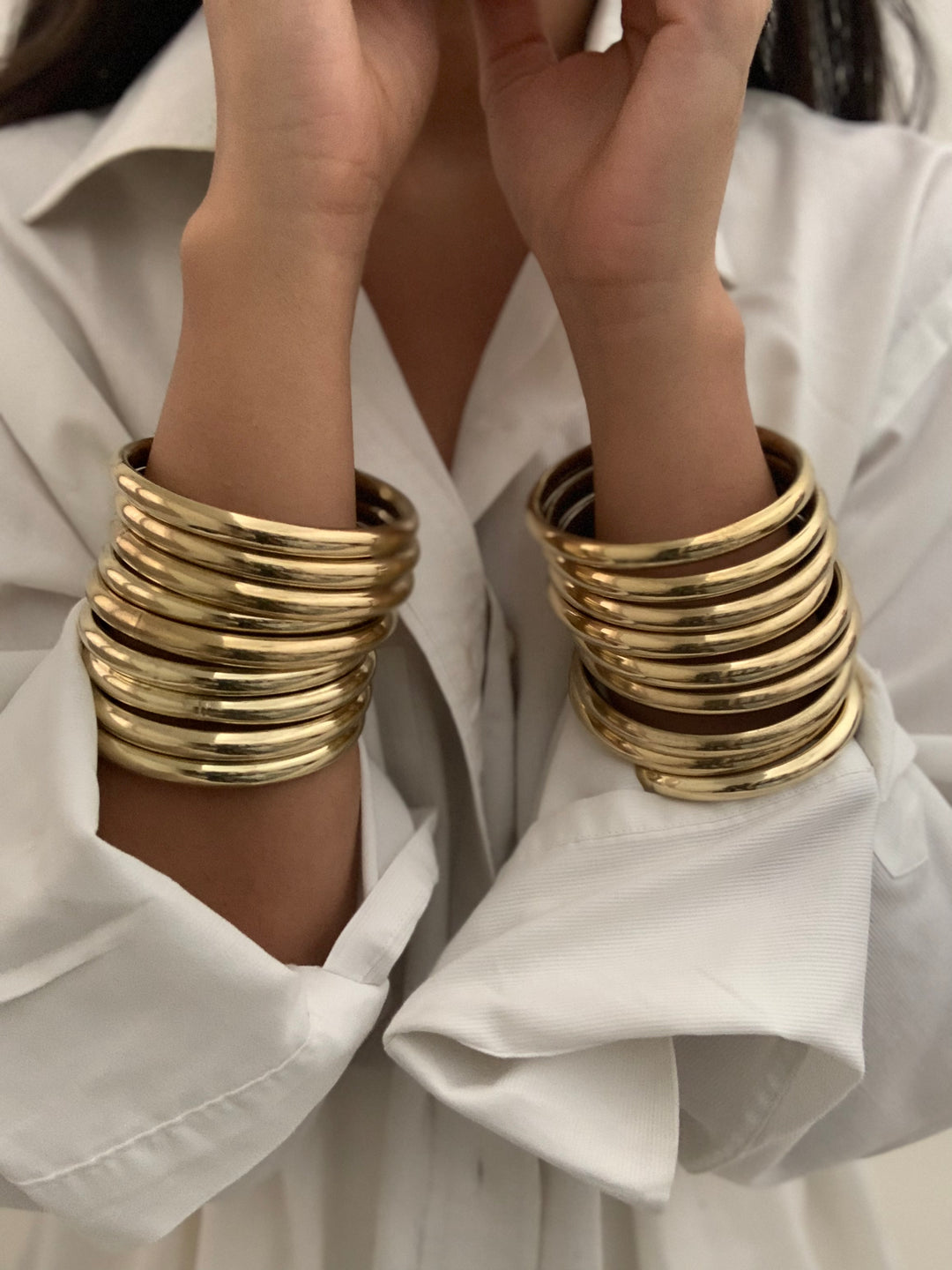 Square Circ Hoop Earrings