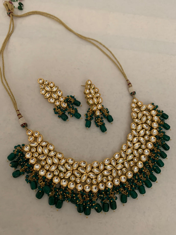 Abidah Green Necklace Set