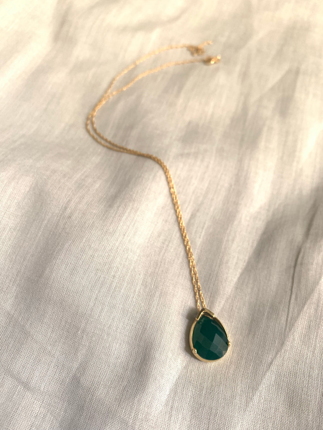 Chalcedony Drop Necklace