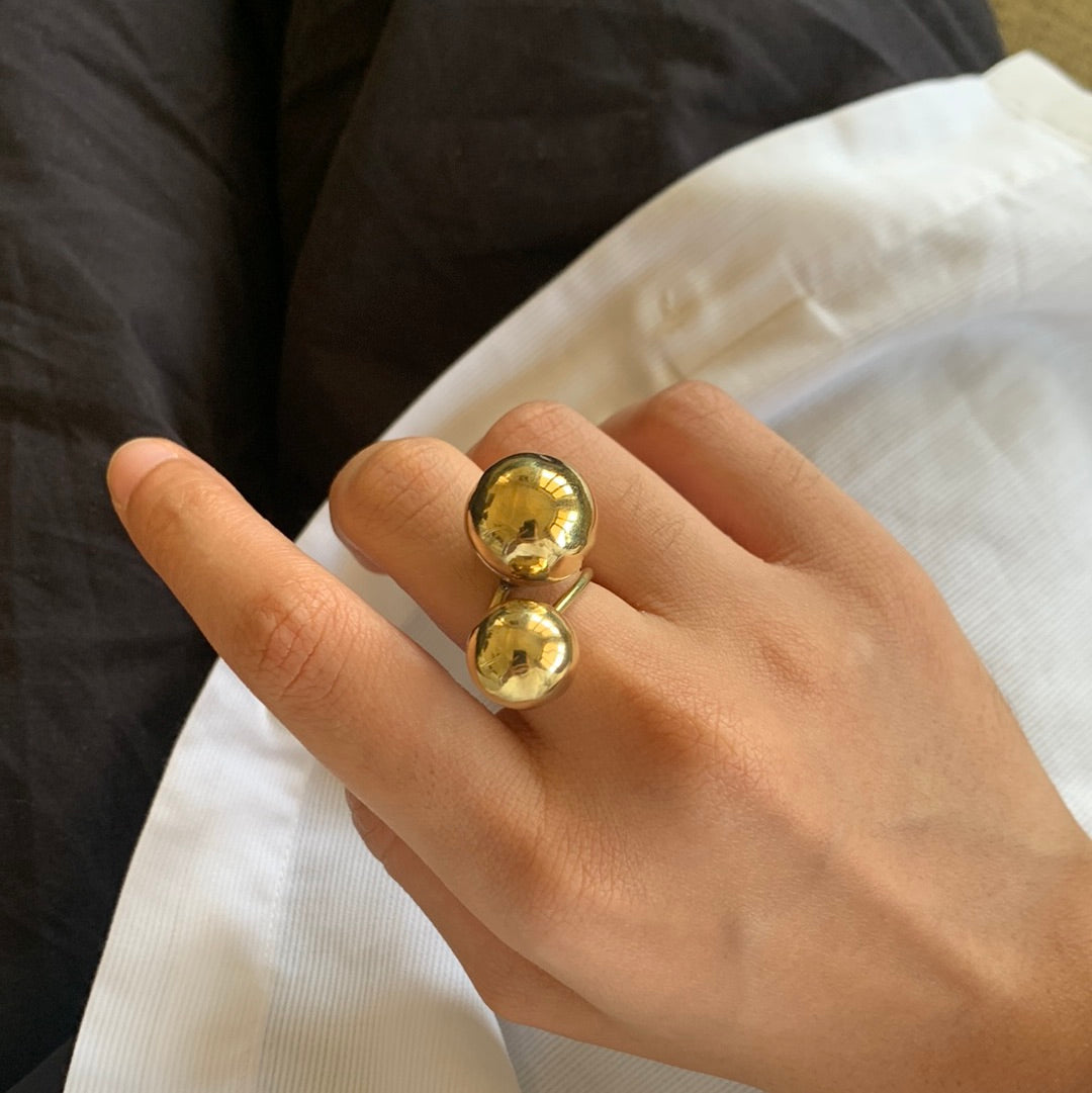 Gold Globe Ring