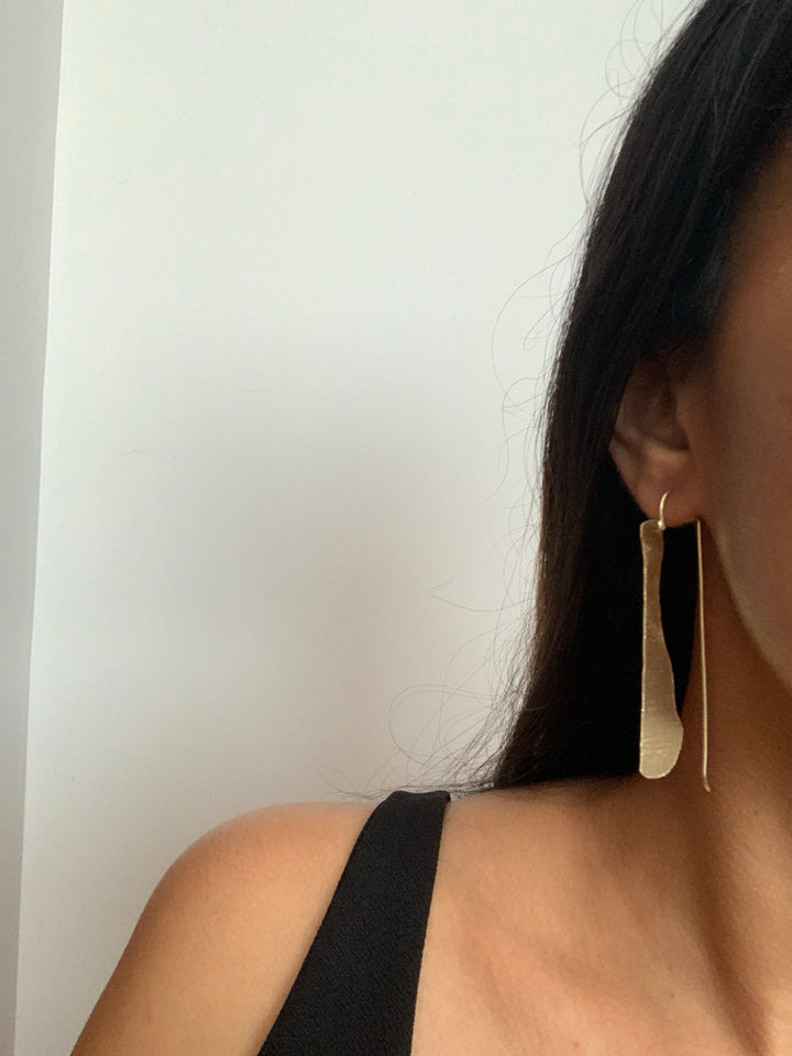 Side Uneven Hook Earrings