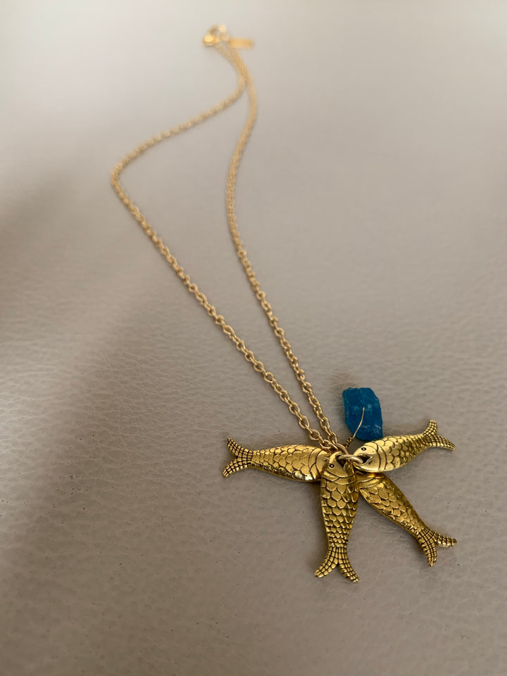 Aqua Fish Necklace