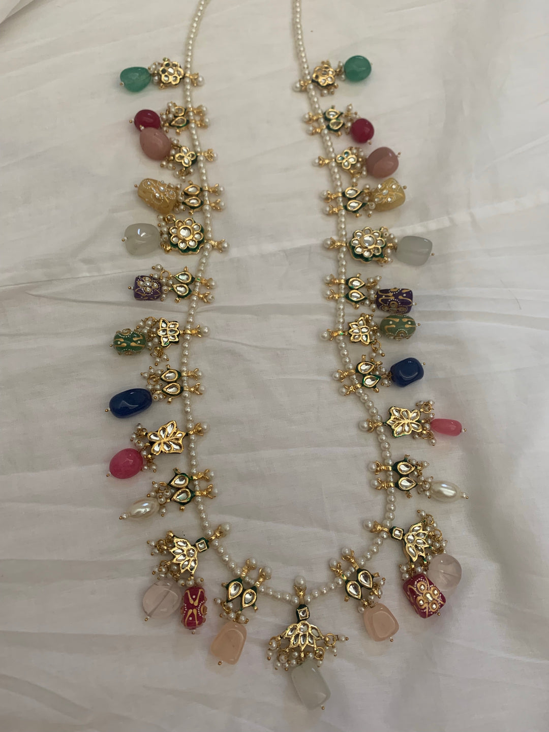 Navratan Tumble Necklace Set