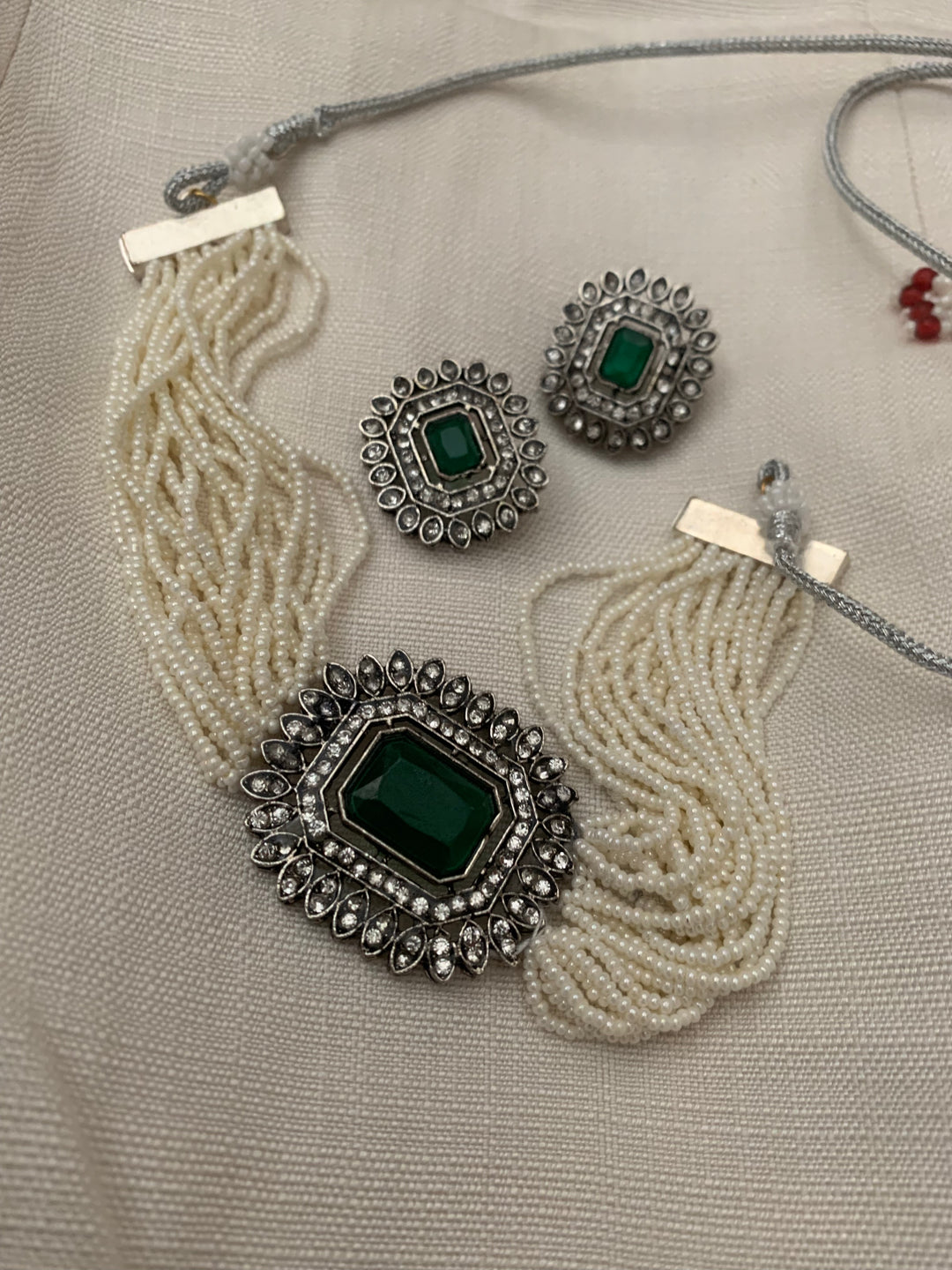 Green Diana Necklace Set