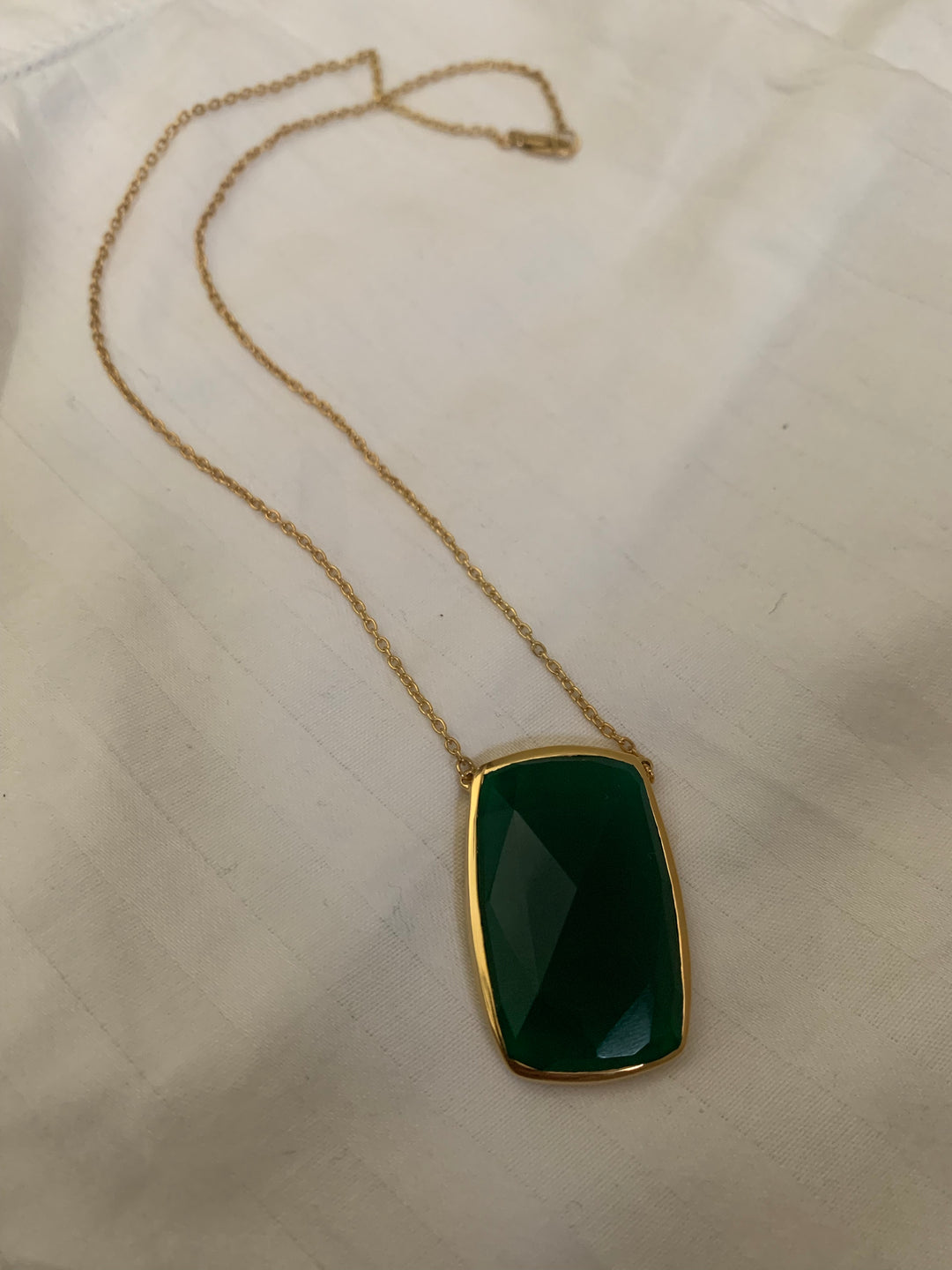 Chalcedony Brick Necklace