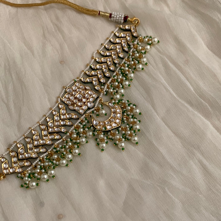 Green Zari Necklace