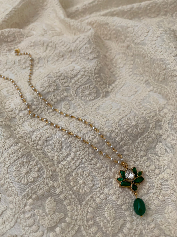 Green Lotus Necklace