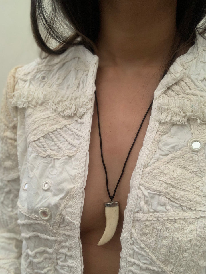 White Tooth Necklace