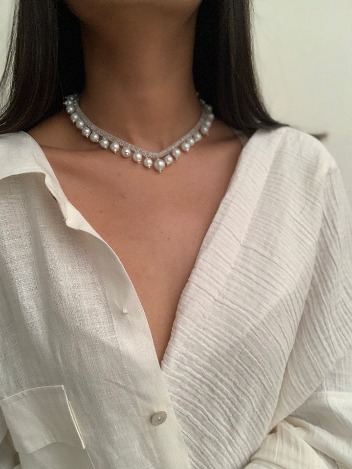 Pearl Tube Necklace