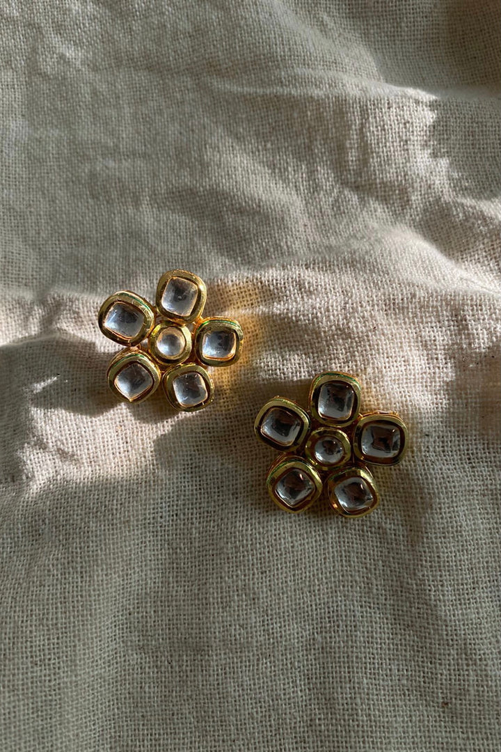 Polki Flower Earrings