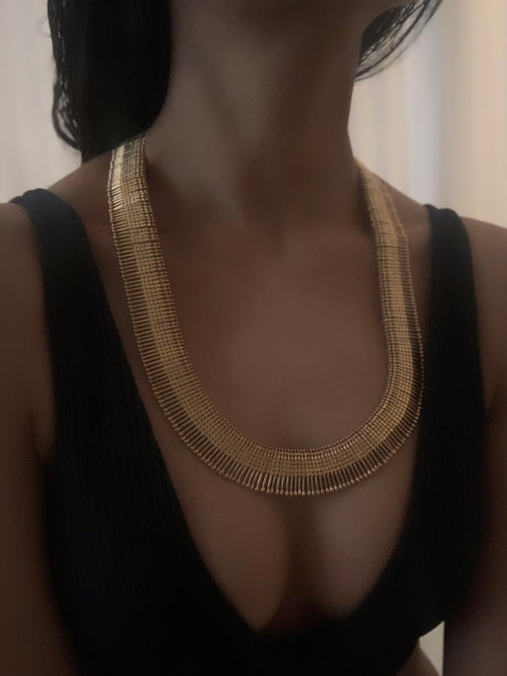 Gold Afro Necklace Set