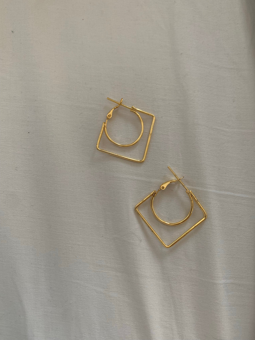 Square Circ Hoop Earrings