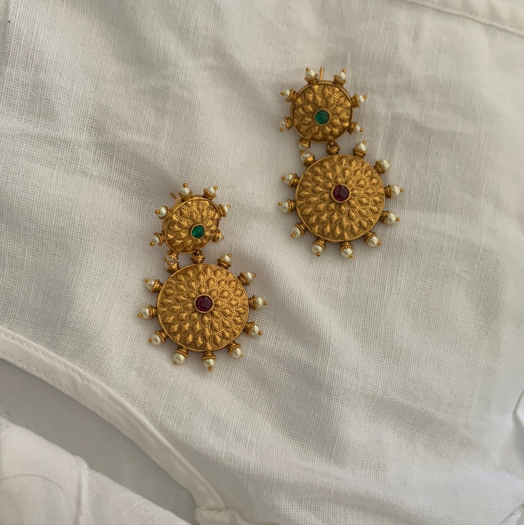 Sun Temple Earrings