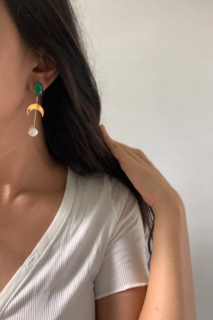 Mehfil Chalcedony Earrings