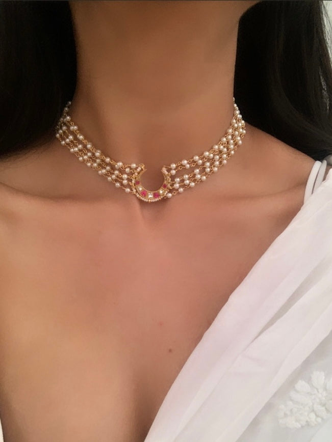 Crescent Choker Necklace