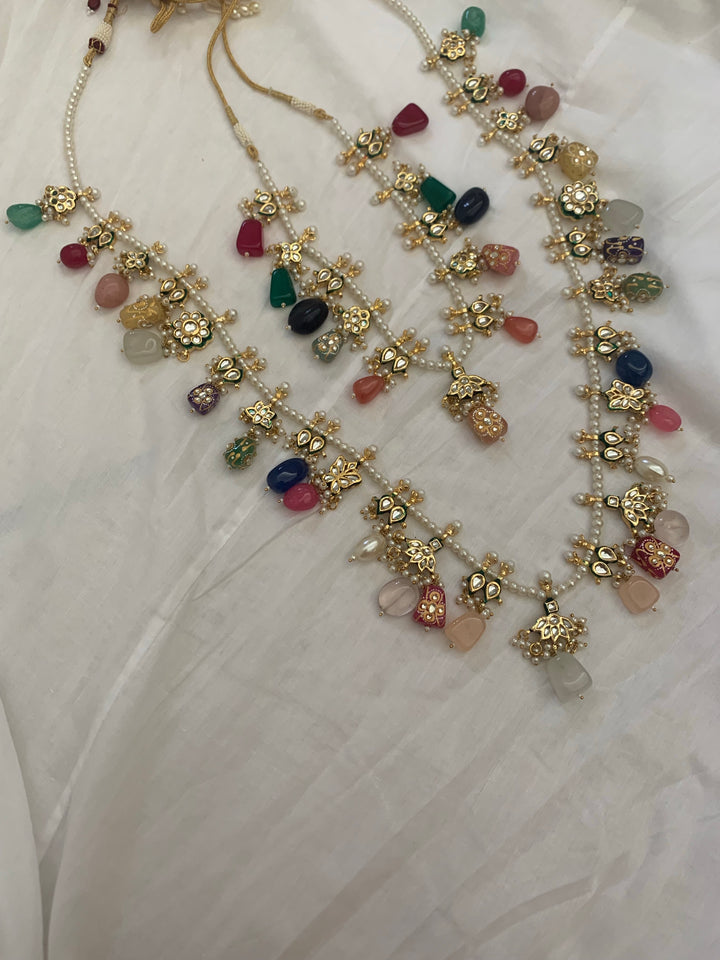 Navratan Tumble Necklace Set