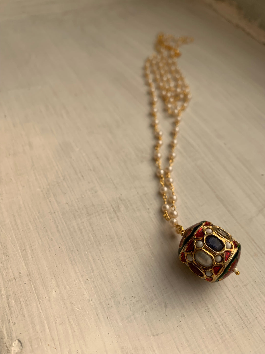 Navratan Bonsho Tukdi Necklace