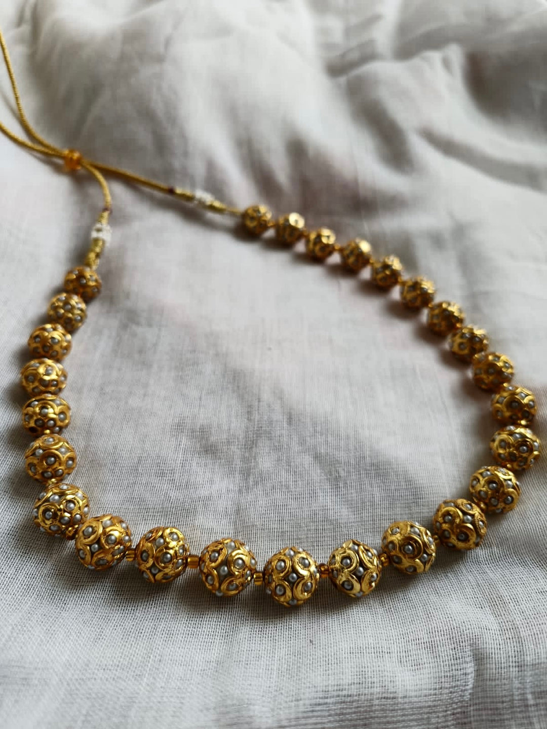 Gold Bonsho Strand Necklace