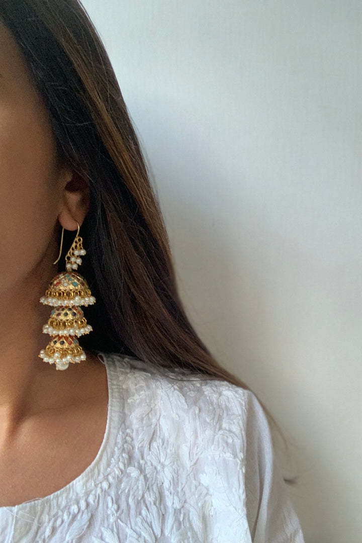 Trio Jhumki Earrings