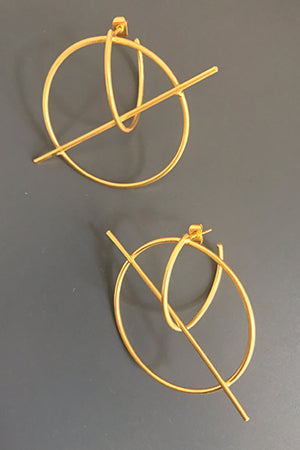 Tangent Hoop Earrings